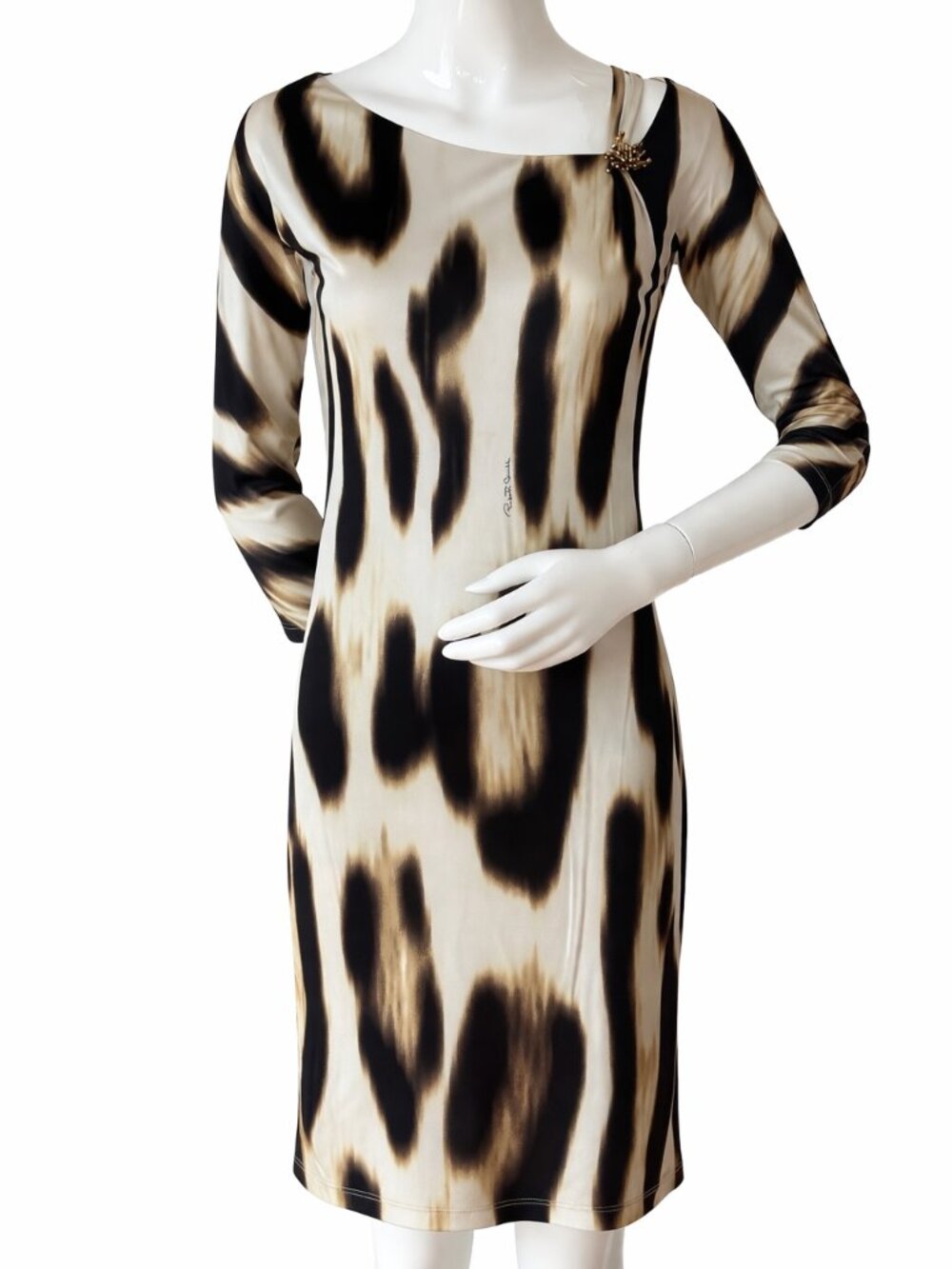 Roberto Cavalli NWT Animal Print Dress IT 40 Made in Italy